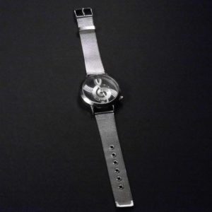 Horloge zilverkleurig g-sleutel stalen band transparante kast dames gadgets voor gitaar en muziek cadeau