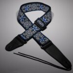 Gitaarband wit blauw designer